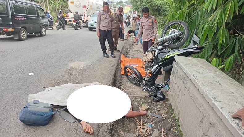 Kecelakaan di Sukabumi, Pemotor Tewas Jadi Korban Tabrak Lari